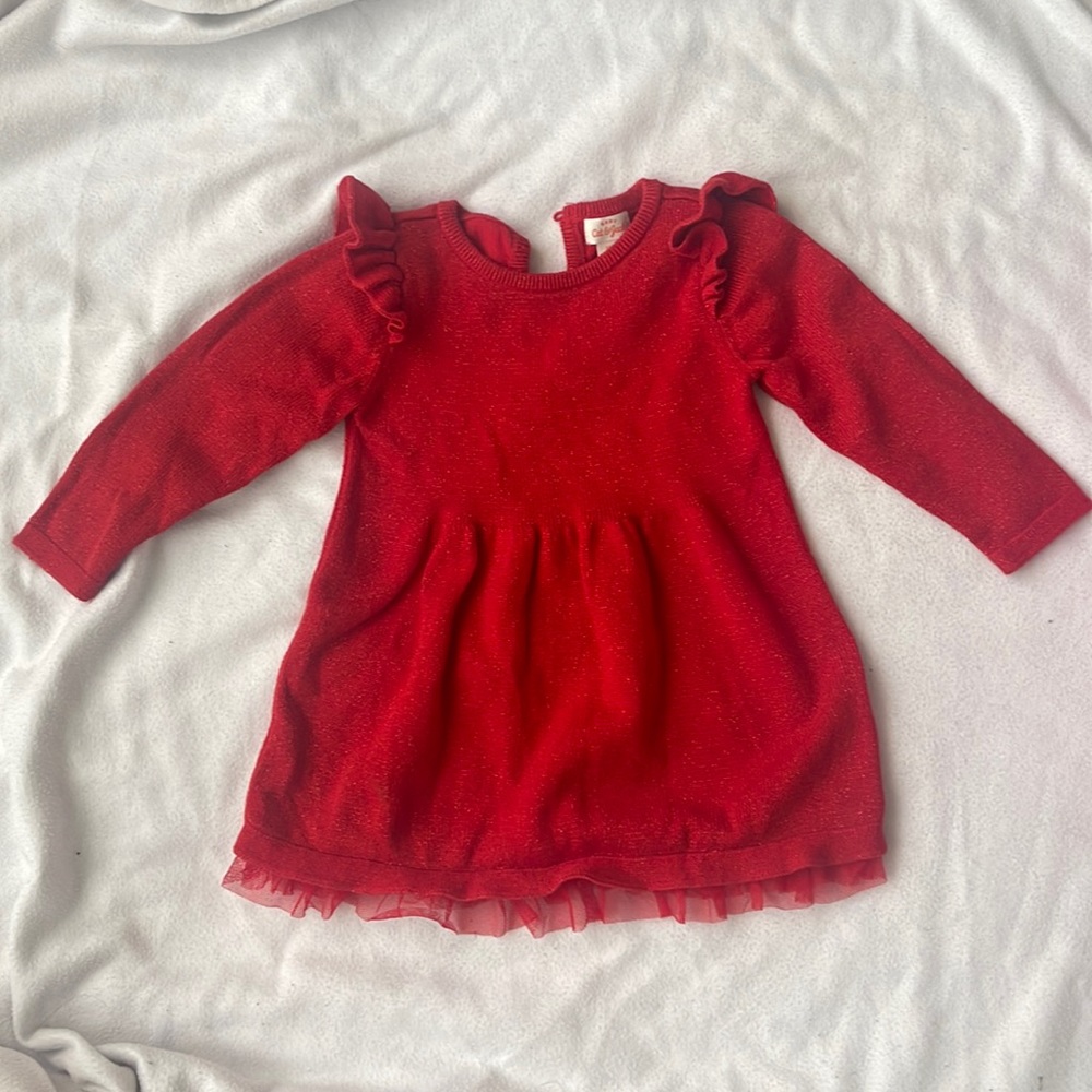 Cat & Jack little girl red dress